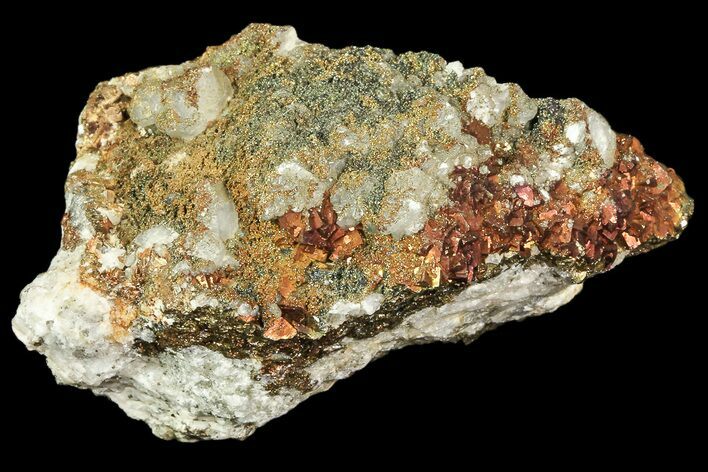 Pyrite On Calcite - El Hammam Mine, Morocco #80359